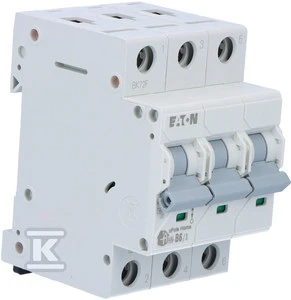 Eaton miniatiūrinis grandinės pertraukiklis 3P B 6A 6kA AC xPole Home HN-B6 / 3 194878