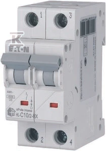 Eaton miniatiūrinis grandinės pertraukiklis 2P C 10A 6kA AC xPole Home HN-C10 / 2 194869