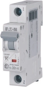 Eaton miniatiūrinis grandinės pertraukiklis 1P C 63A 6kA AC xPole Home HN-C63 / 1 194837