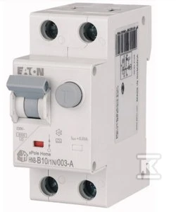 Eaton Liekamosios srovės grandinės pertraukiklis 2P 10A B 0.03A tipas A xPole Home HNB-B10 / 1N / 003-A 195131