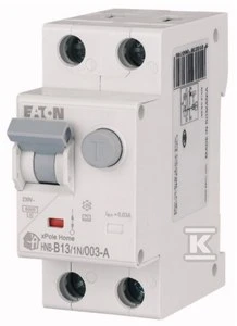 Eaton Liekamosios srovės pertraukiklis 2P 13A B 0.03A tipas A xPole Home HNB-B13/1N/003-A 195132