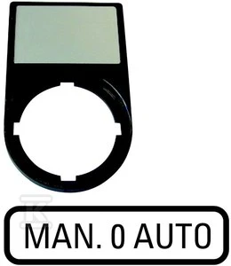 Eaton aprašo plokštelė MAN-0-AUTO 50 x 30 mm juoda 22 mm stačiakampė M22S-ST-GB12 (216501)