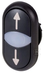 Eaton Dvivietis mygtukas juoda su apšvietimu M22S-DDL-S (216711)