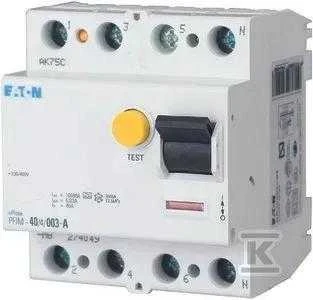 Eaton Liekamosios srovės grandinės pertraukiklis PFIM-63/4/003-A 4P 63A 0.03A tipas A - 235443