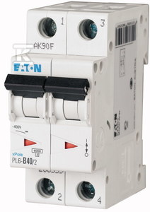 Eaton PL6-C40/2 VIRŠSROVĖS PERTRAUKIS 6KA