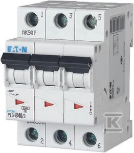 Eaton PL6-D40/3 SROVĖS PERTRAUKIS 6KA