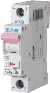 Eaton PL7-C2 / 1-DC 10KA DC VIRŠSROVĖS IŠJUNGIKLIS