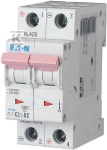 Eaton PL7-C2/2-DC 10KA DC VIRŠSROVĖS GRANDINĖS IŠJUNGIKLIS
