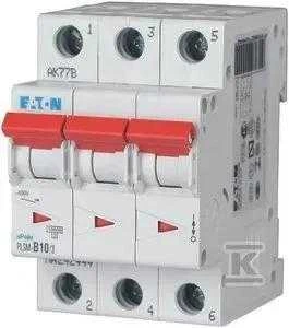 Eaton miniatiūrinis grandinės pertraukiklis PLSM-C10 / 3-MW 3P C 10A 242470