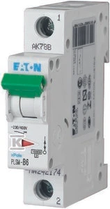 „Eaton“ grandinės pertraukiklis 1P C 6A 10 kA AC PLSM C6-MW (242200)