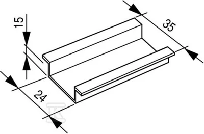 Eaton TS35x15mm 2m - 050657