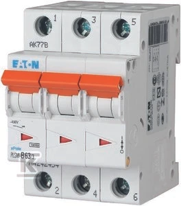 „Eaton“ grandinės pertraukiklis 3P C 63A 10 kA AC PLSM C63/3-MW (242480)