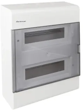 Elektro Plast 1.88 Paviršinis modulinis skirstomasis įrenginys 2x18 IP40 SRn-36/2 (N+PE) IK07 skaidrios durys 1.88
