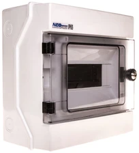 Elektro-Plast 1x8 modulinis hermetiškas skirstomasis skydelis su IP65 RH- 8 / Z dangteliu (36.9)
