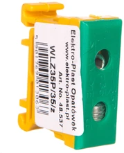 Elektro Plast 48.537 1 polių skirstomasis-šakos blokas AL/CU 2.5-35mm2 geltona ir-žalia plokščias montavimas ir TH bėgis WLZ35P/35/su 48.537