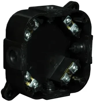 Elektro Plast 61.176 Hermetiška jungiamoji dėžutė su gnybtais 1-4mm² 88x88x40mm IP44 juoda 4x4mm² VP 074-55 61.176