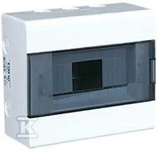 Modulinė skirstomoji plokštė 1x8 ant paviršiaus montuojama (N+PE) IP40 SRn-8 ELEKTRO-PLAST OPATÓWEK