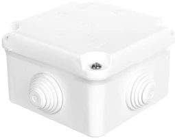 Elektro Plast Nasielsk 0223-00 Hermetiška dėžutė be išpjovos PK-0 88x88x60mm su gnybtu 5x2.5mm2 IP55 balta 0223-00