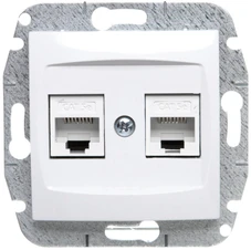 Elektro Plast Nasielsk Elektro-Plast Carla kompiuterio lizdas 2xRJ45 cat 5e baltas (1749-10)