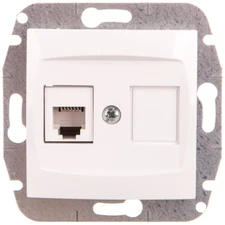 Elektro Plast Nasielsk Elektro-Plast KROVIJA Telefono lizdas vienas RJ11 balta (1750 -10)