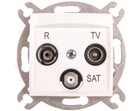Elektro Plast Nasielsk Elektro-Plast Carla antenos lizdas R-TV-SAT praėjimas 10dB baltas (1761-10)