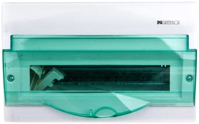 Elektro Plast Nasielsk Elektro-Plast 1 x 6 modulinis skirstomasis skydas Žalias BOX RN N+PE dūmams permatomos durys IP40 (2351-01)
