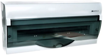 Elektro Plast Nasielsk Elektro-Plast Moduliniai skirstomieji įrenginiai 1x20+2 paviršiuje montuojami Žalias BOX RN 1/20+2 dūmų permatomos durys N+PE IP40 (2355-01)
