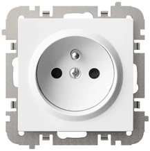 Elektro Plast Nasielsk 3833-10 Vestra Lizdas 2P+Z be rėmo įleidžiamas į žemę IP20 balta 3833-10