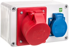 Elektro Plast Nasielsk Elektro-Plast RS 2P + Z 3P + N + Z 16A n / t neapsaugotas IP44 pilkas (6202-0)