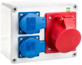 Elektro Plast Nasielsk Elektro-Plast RS 2x2P + Z 3P + N + Z / 16A n / t neapsaugotas IP44 pilkas (6204- 0)