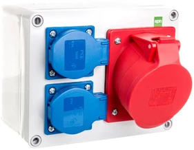 Elektro Plast Nasielsk Elektro-Plast RS 2x2P + Z 3P + N + Z / 32A n / t neapsaugotas IP44 pilkas (6203- 01)
