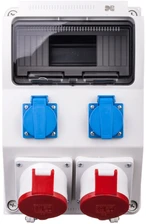 Elektro Plast Nasielsk Elektro-Plast Construction skirstomieji įrenginiai 9 moduliai 2x2P+E 2x5P/32A be RS-9 apsaugos (6222-00)