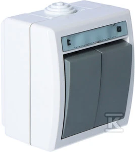 Jungiklis ELEKTRO-PLAST AQUANT, 2 klav., IP55
