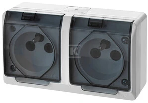 Elektro Plast Nasielsk GN.2X2P+Z N/T IP44 balta KL.DYMNA HERME