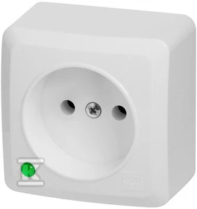Elektro Plast Nasielsk GNIAZDO 2P N/T IP20 Baltas BERG