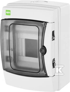 Elektro Plast Nasielsk Elektro-Plast Paviršiaus montuojama modulinė skirstomoji plokštė Galant Plus RN-1/4 IP 65 N+PE (1601-01)