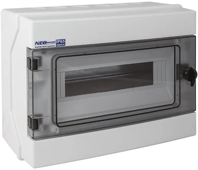 Elektro Plast Modulinis hermetinis skirstomasis skydas (500V AC, 1000V DC) 1x12 paviršinis montuojamas (N+PE) IP65 RH-12