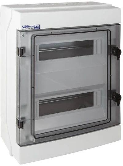 Hermetiškas modulinis paskirstymo skydas (500 V AC, 1000 V DC) 2x12 paviršinio montavimo (N+PE) IP65 RH-24 ELEKTRO-PLAST