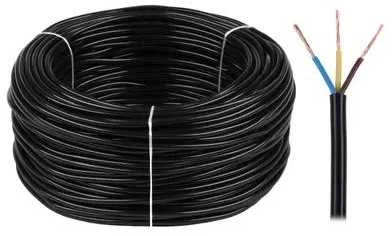 Elektrokabel OMY 3x1 300/300V juodas elektros kabelis