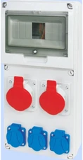 Elektromet 942082 Skirstomoji plokštė RSE-03 langas 8 moduliai laidiniai 2x32A 3P+N+Z 400V, 3x16A 2P+Z 250V IP54 942082