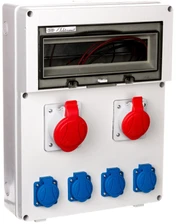 Elektromet Construction skirstomieji įrenginiai 14 modulių 1x16A 5P 400V, 1x32A 5P 400V, 4x16A 2P+Z RSE-05 IP54 (942101)
