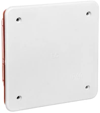 Elettrocanali EC350C1 Įleidžiama dėžė su dangteliu, serija 350 92x92x45 raudona-balta EC350C1