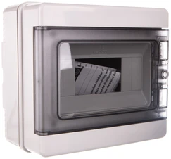 Elettrocanali EC62008 Modulinė skirstomoji plokštė 1x8 montuojama ant paviršiaus, transp. duris. serija 620 IP65 200x180x100 rutulys EC62008
