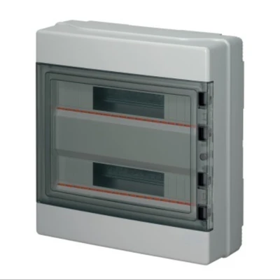 Elettrocanali EC62036E Modulinė skirstomoji plokštė 2x18 n/t be halogenų transp. durys IP65 N+PE bėgio rutulys 1000V AC 1500V DC PV UV 400x400x140, EC62036E
