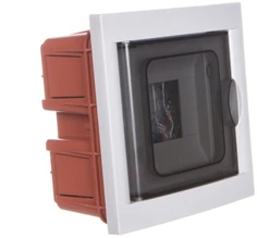 Elettrocanali EC63004 Modulinė skirstomoji plokštė 1x4 įleidžiama transp. durų serija 630 IP40 154x160x80 rutulys EC63004