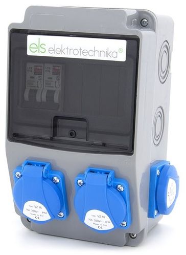 ELS Elektrotechnika Statybiniai ir sodo skirstomieji įrenginiai 4*GS 230V + apsaugos, 6NO42C00