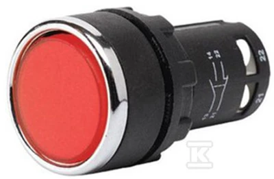 „Emas Control“ mygtukas monoblokas raudonas 1NO 1R (T0-MB102DK)