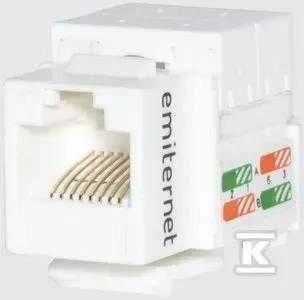 Emiter UTP RJ45 SOCKET CAT.6 KEYSTONE Baltas