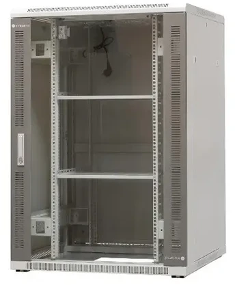 EMITERNET Laisvai pastatoma rėminė spintelė EmiterNet Top, 24U, priekinės durys skarda/stiklas, 800x800x1180mm (plotis/gylis/aukštis) EM/SH05D-8824