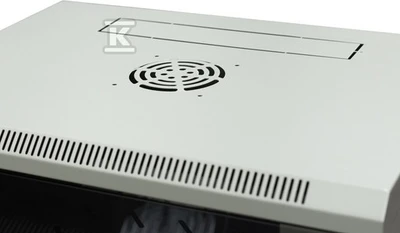 EMITERNET Vienos sienos pakabinama spintelė 19'' 4U, skardos/stiklo durys, 600×450×280mm plotis/gylis/aukštis. EM/AP6404